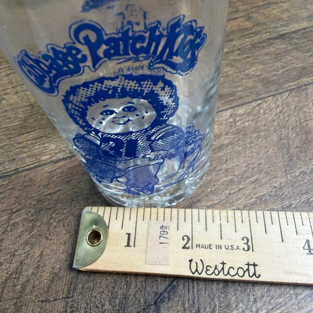 Vintage Cabbage Patch Kids Maria's Carry‎ Out Glasses Set of 3 Bubble Base